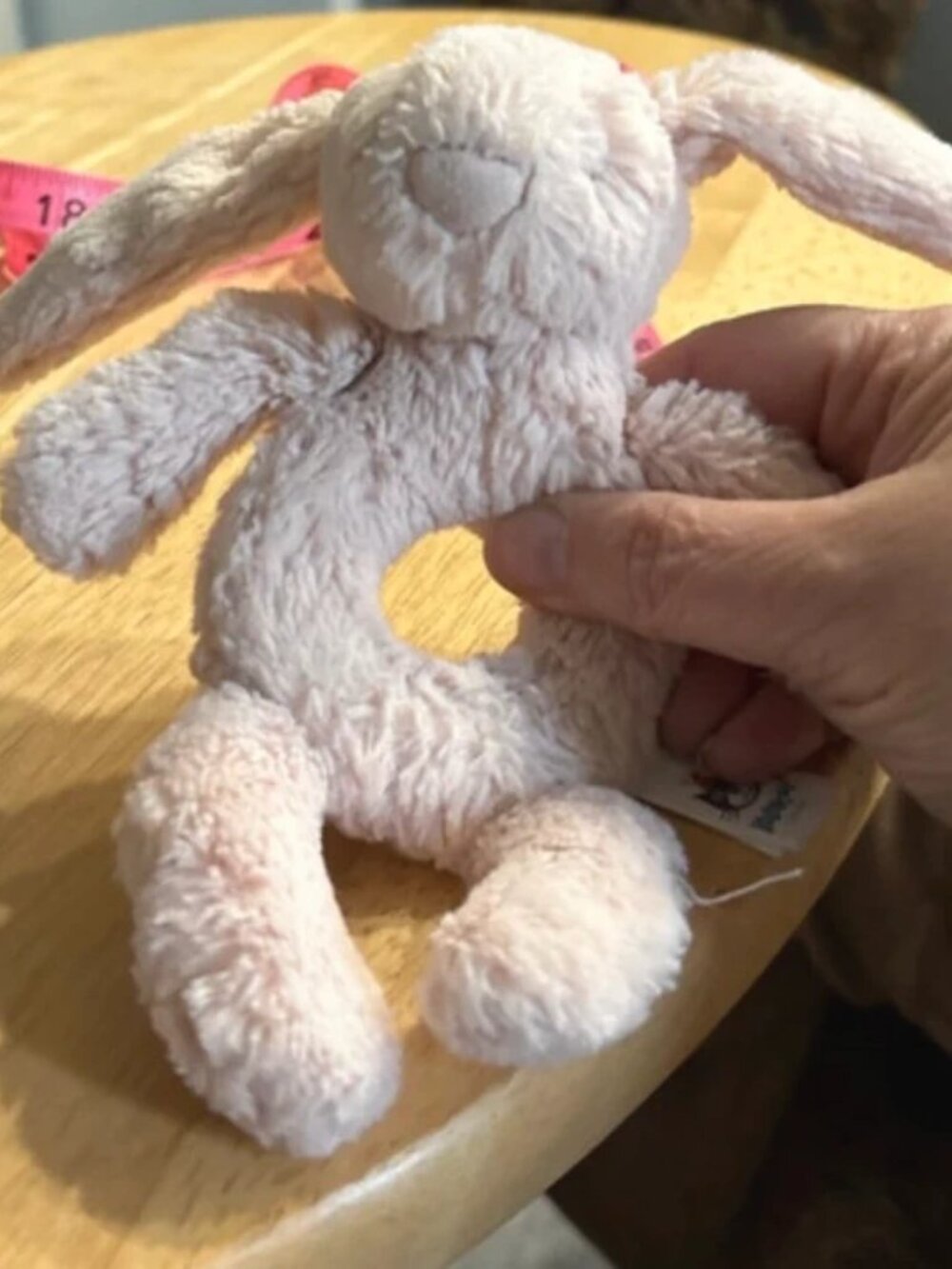 Jellycat Bashful light pink bunny rattle